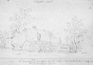 Cottage in East Bergholt door John Constable